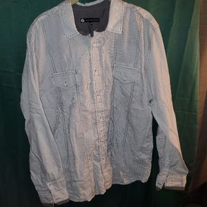 Black/White Striped Button Down